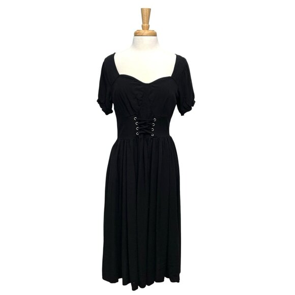 COSMIC AURA Goth Emo Punk Witchy Witch Grunge Corset Dress Black size Medium - Picture 1 of 8